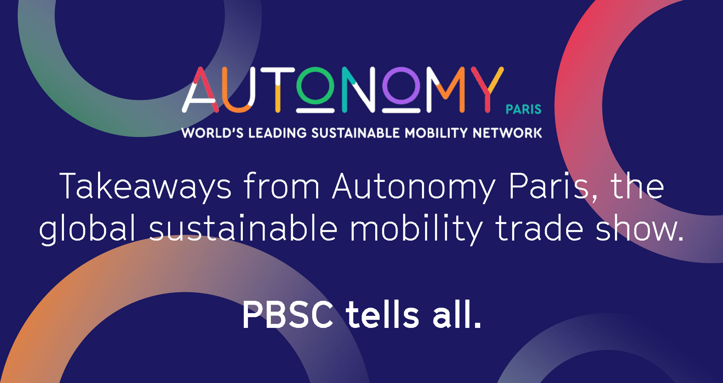 Colourfull logo Paris Autonomy on a purple background