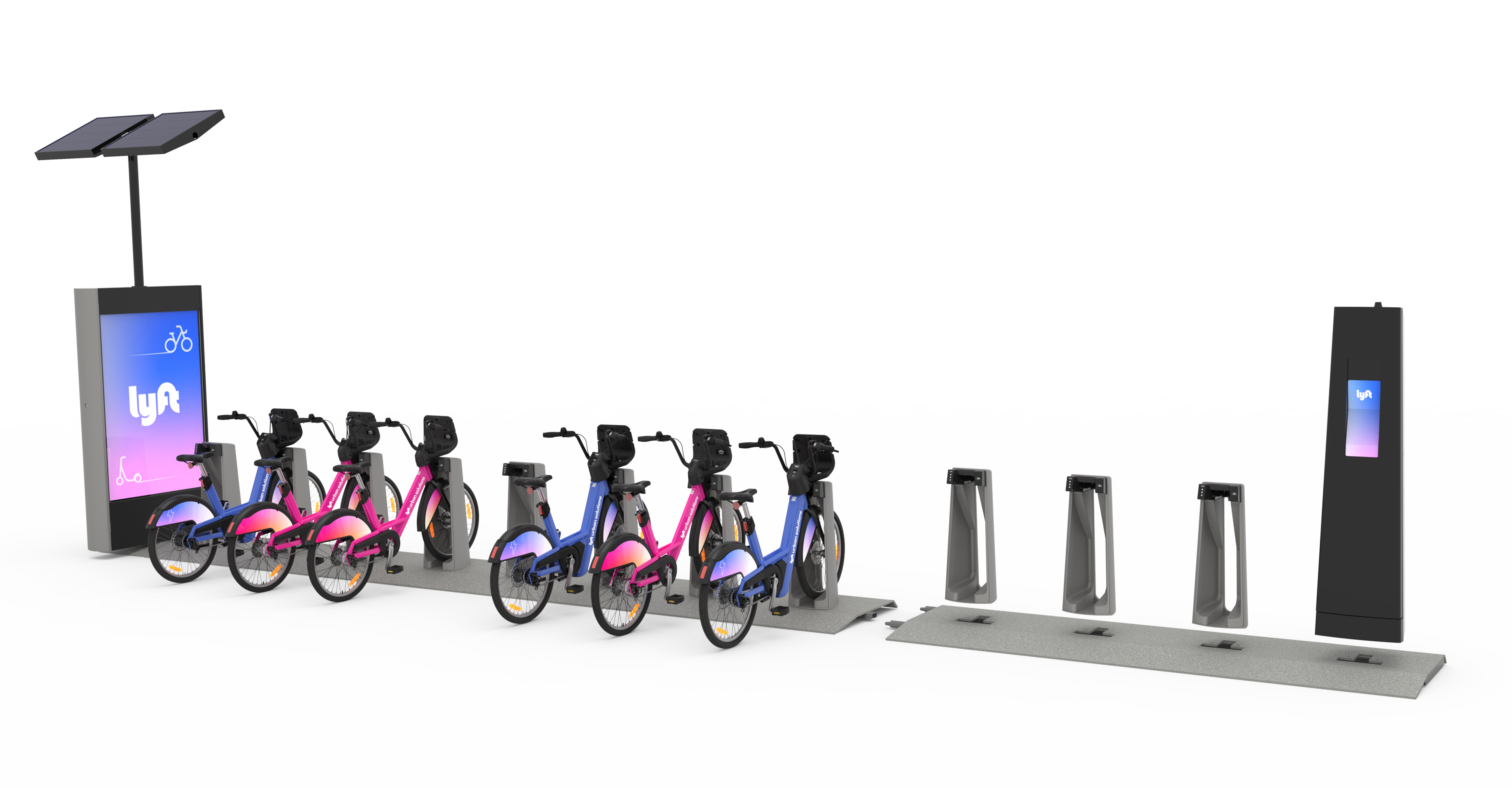 Solar Station with mechanical bikes